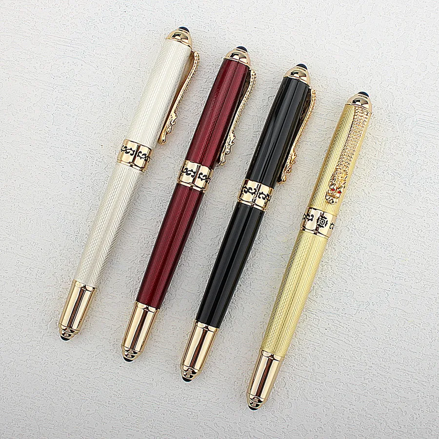 

Jinhao металлическая перьевая ручка с драконом EF/F/M/Nib Красивая офисная деловая Подарочная чернильная ручка