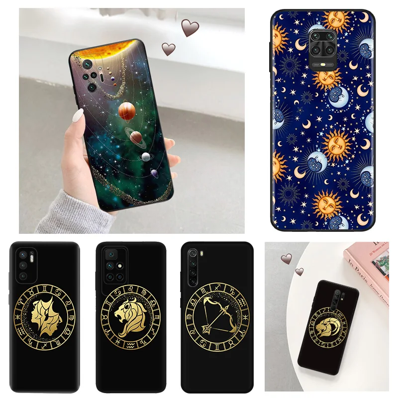 Anti-Drop Phone Case for Redmi A3 13 9 9A 9I 9C 9T 9A 10C 10T Note 10 9s 8 8t 7 Pro 10s Lite 4G 12 Zodiac Taurus Leo Soft Cover