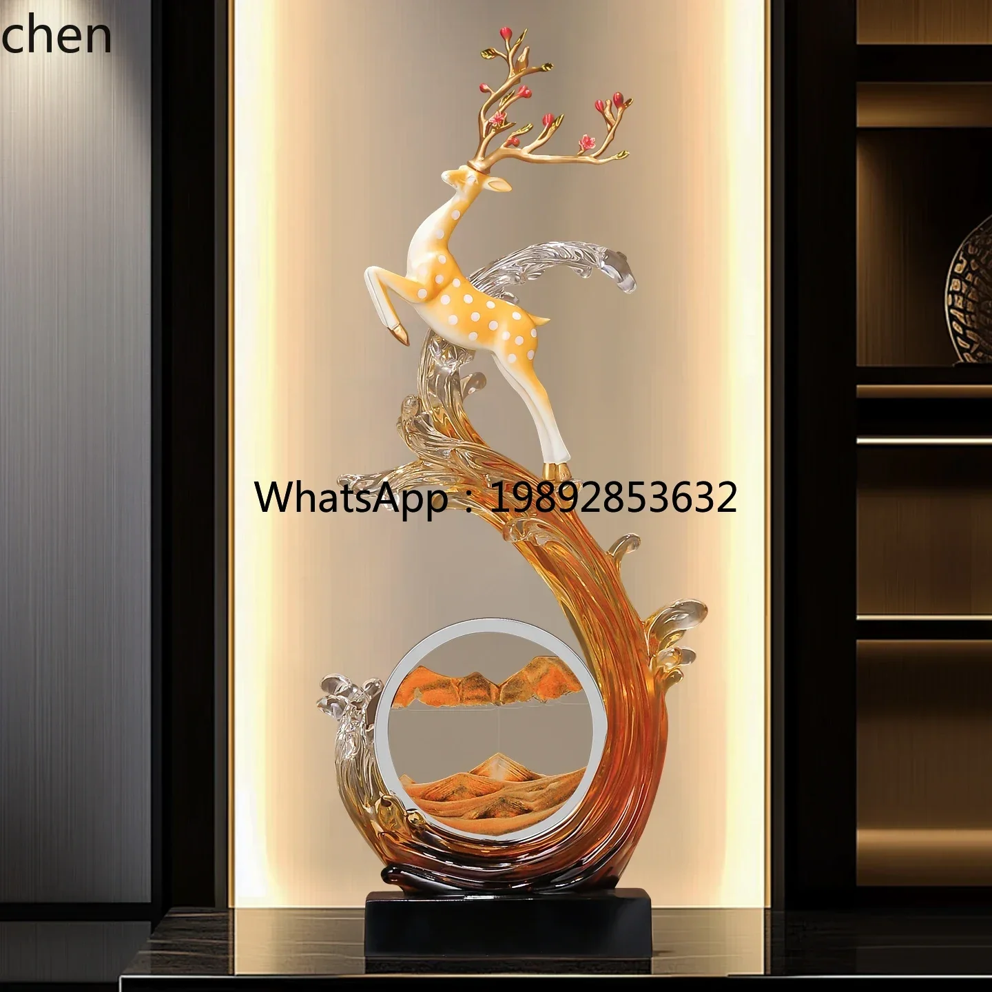 

ZZ Entrance Flowing Sand Painting Large Ornament High-end Living Room TV Cabinet Entryway Decoration