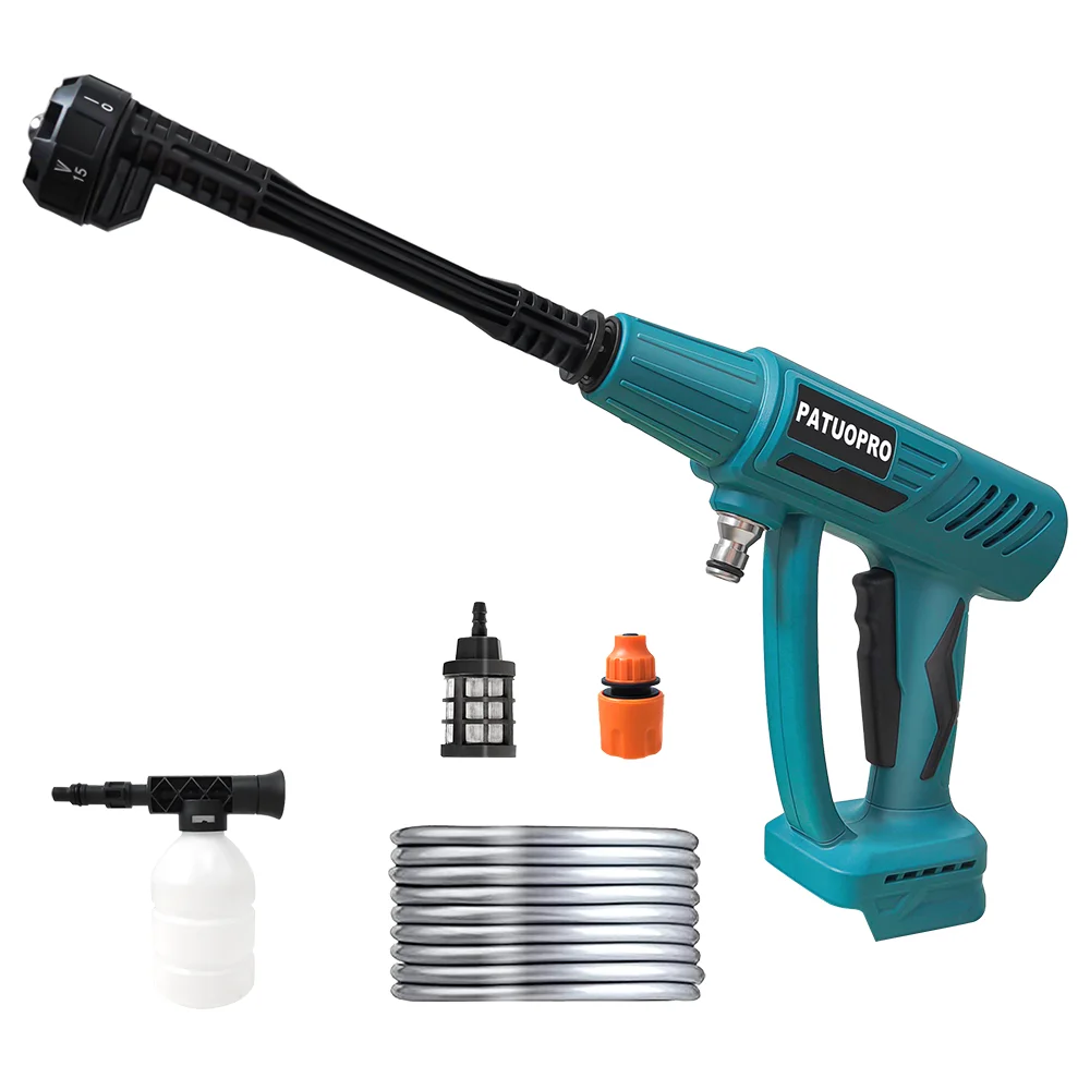 

Brushless 6 In 1 Spray Nozzle High Pressure Washer Cordless Car Washing Gun Garden Water Gun For Makita 18V Battery(No Battery)