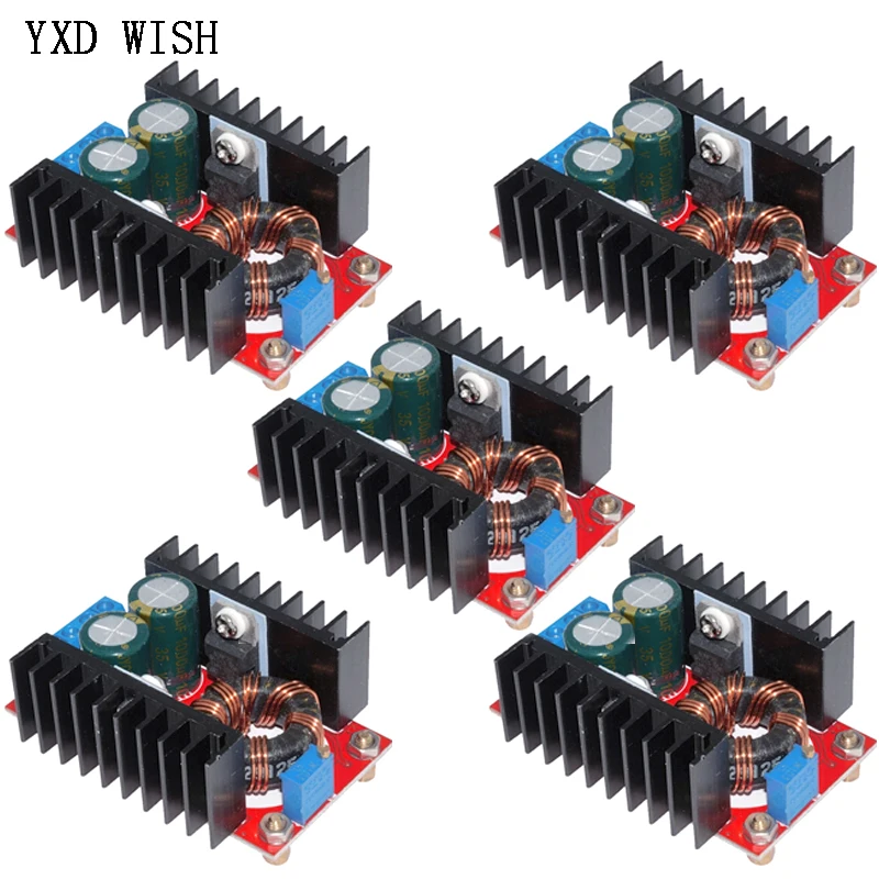 

5 шт., 150 Вт, повышающий преобразователь постоянного тока в постоянный, повышающий модуль питания 10-32 В до 12-35 В, 10 А, повышающая напряжение постоянного тока для ноутбука, плата зарядки