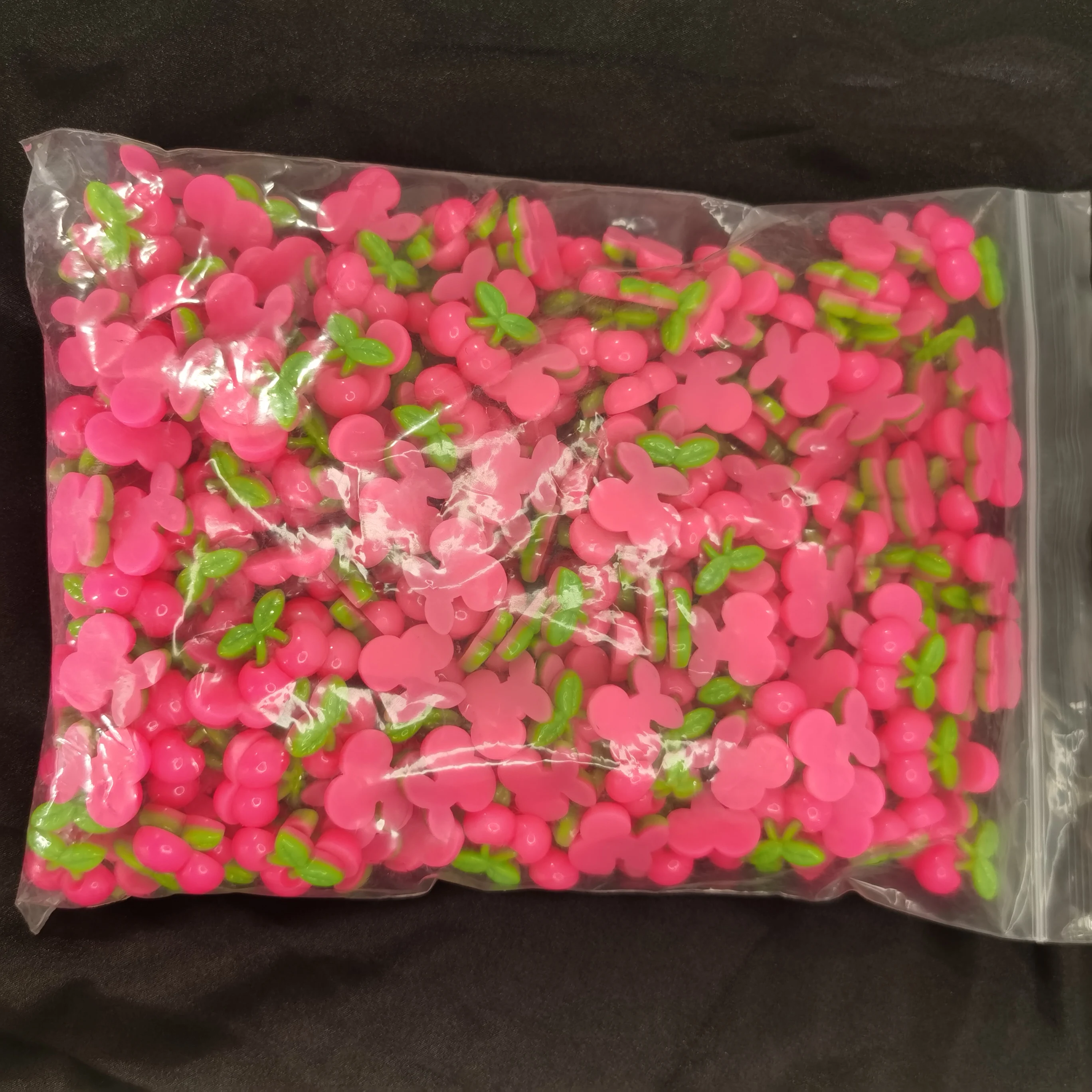 20pcs Sweet Cherry Nail Charms Flatback Resin 20-25mm Cartoon Small Cherry Slime Nails Phone Case Decoration Pink/ClearRed Parts