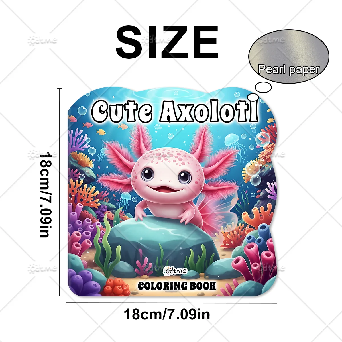 Niedliches Axolotl-Malbuch für Erwachsene, niedliche, gemütliche tägliche Aktivitäten, unregelmäßige Muster zur Entspannung (Cozy Spaces Coloring) – Detail 2