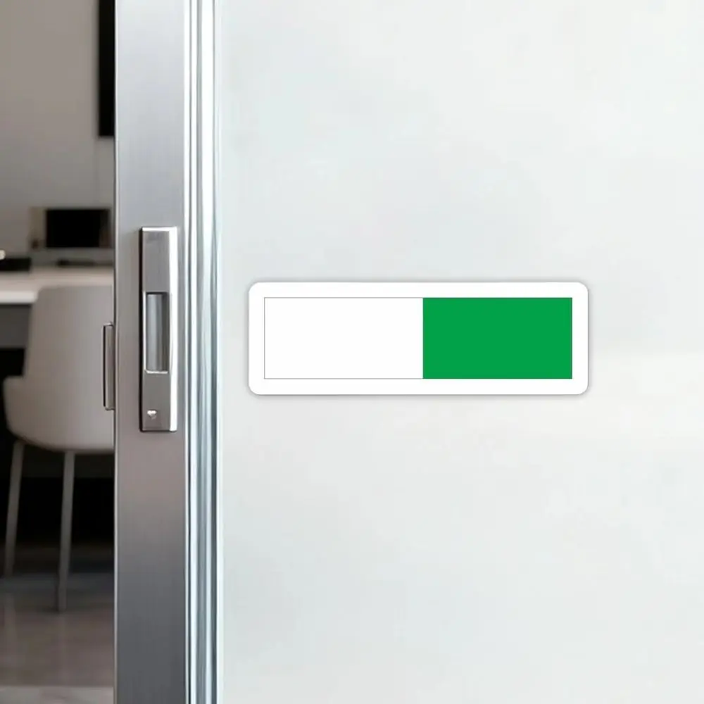 Acrylic Bathroom Occupancy Indicator Sign Privacy Adhesive Restroom Sign Magnetic Sliding Vacant Occupied Sign Business Room