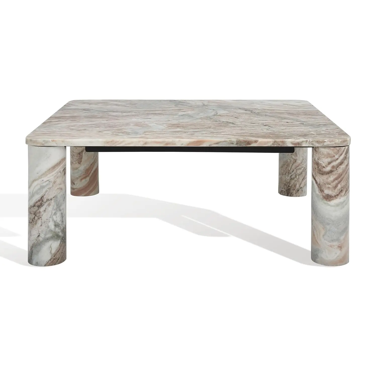 Couture Collection Nicoletta White/Brown Marble Coffee Table