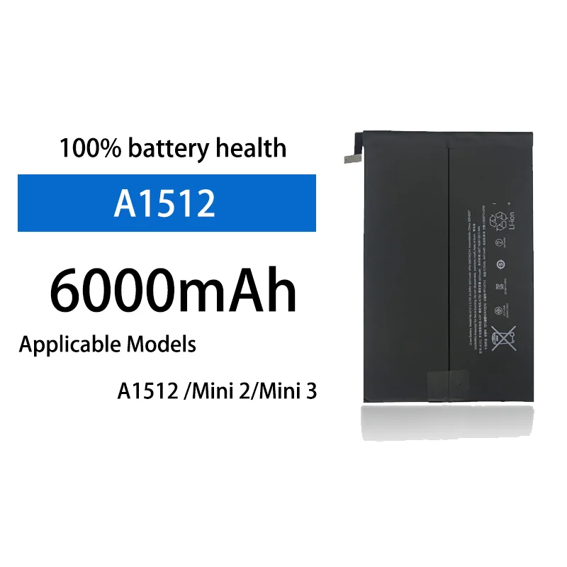 

7.3V 6000mAh Rechargeable Battery For Apple IPad A1512 IPad Mini 2 IPad Mini 3 Series Replacement Battery
