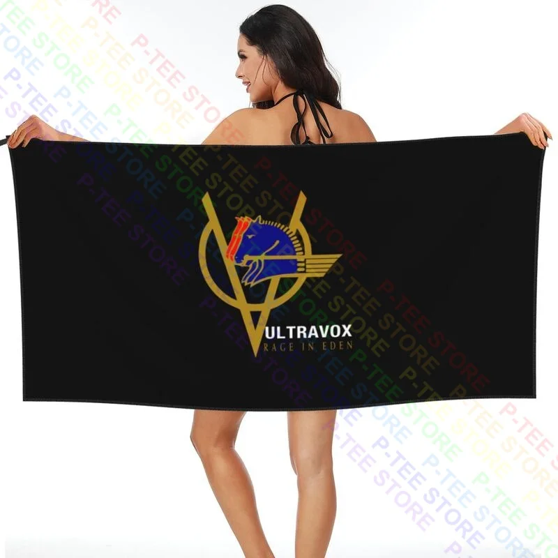 Ultravox Rage In Eden Wave Logo Quick dry Towel Large Lightweight Personalized