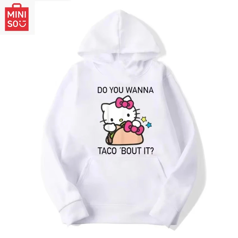 

MINISO2025 Men's Snoopy Hoodie Women's Street Casual Sports Couple Fashion Sweater Cartoon Anime Peanuts