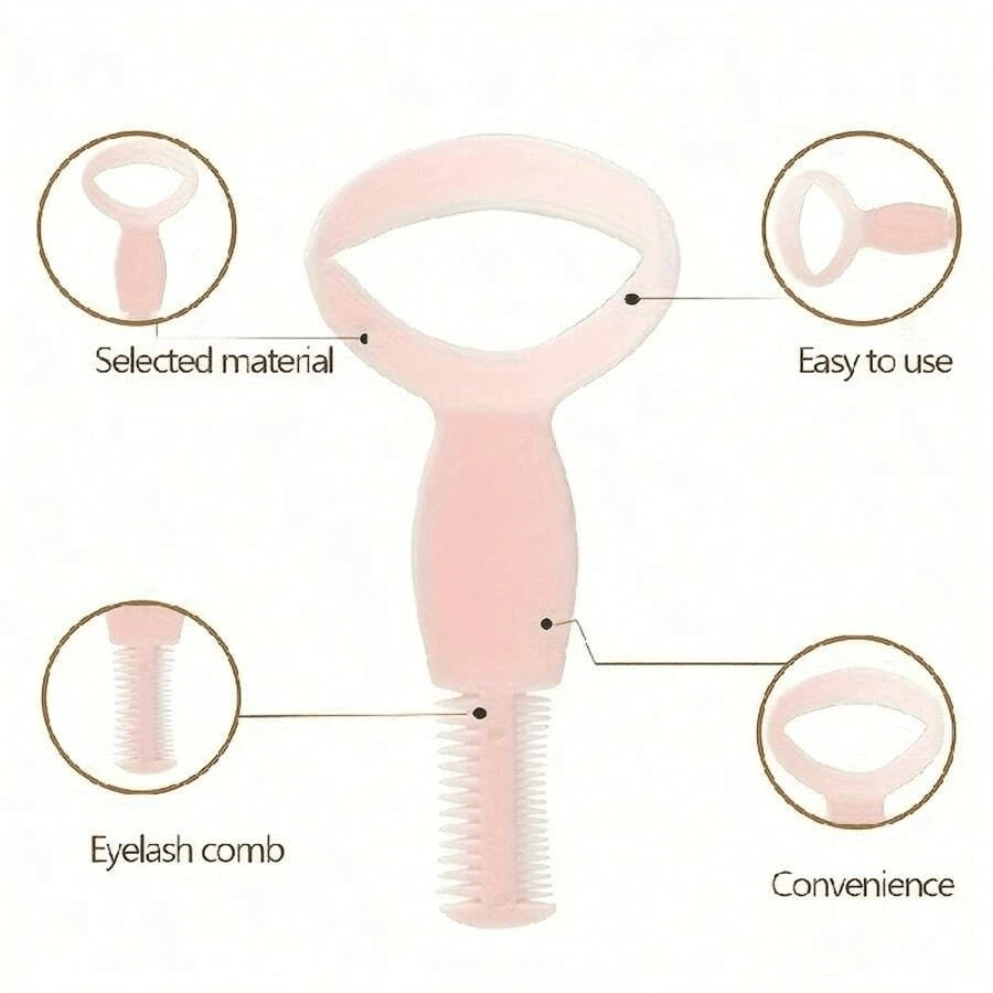 Strumento ausiliario per ciglia rosa, strumento per il trucco degli occhi, strumento ausiliario per il disegno di ciglia e e eyeliner, carta per ciglia
