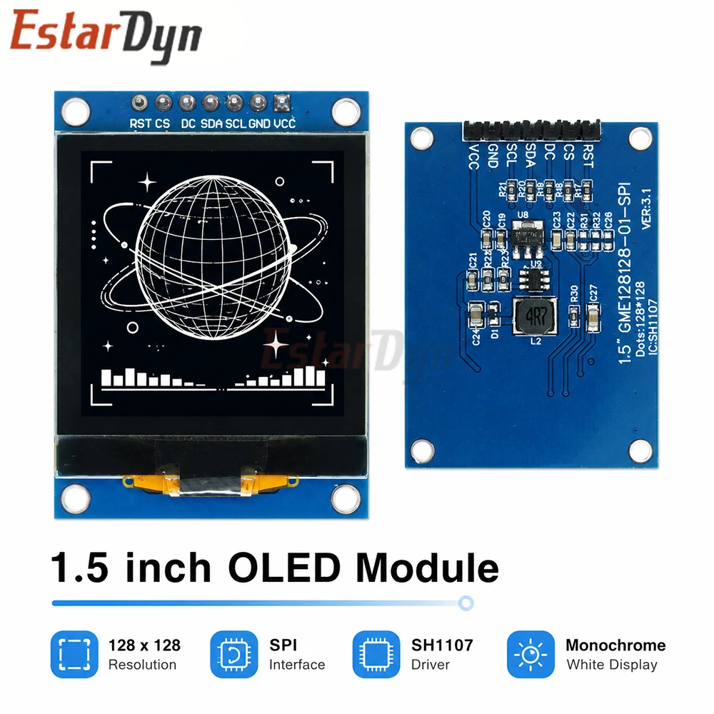 modulo-de-display-oled-estardyn-de-15-polegadas-128x128-com-driver-sh1107-spi-7-pinos-monocromatico-para-raspberry-pi-stm32-esp32-eletronicos-diy