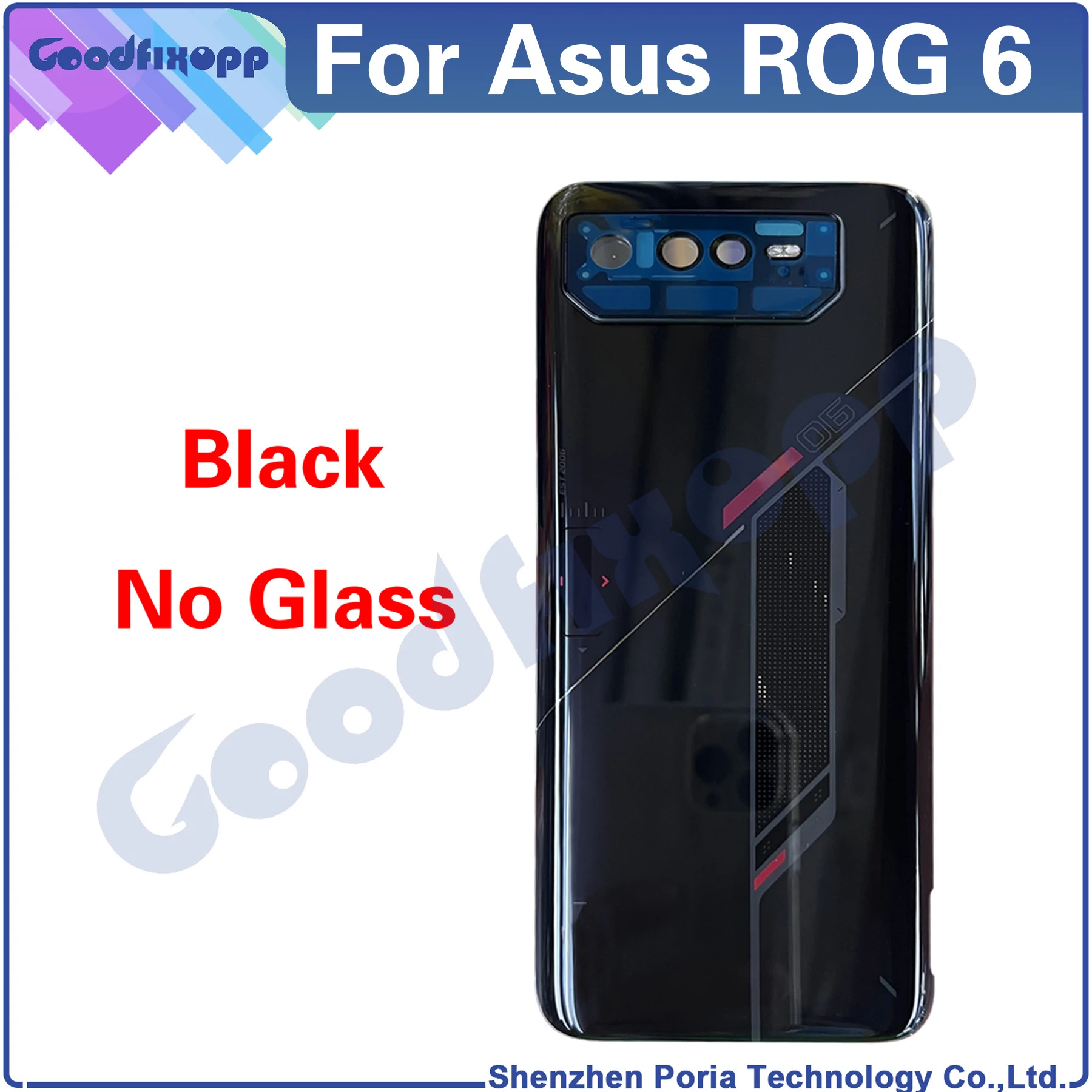 For Asus ROG Phone 6 AI2201 ROG6 ROG 6 Back Cover Door Housing Case Rear Cover Battery Cover