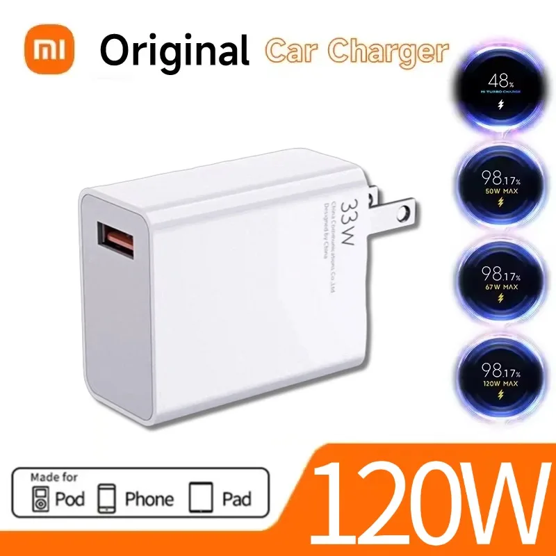 XIAOMI 120W Fast Charger 67W QC3.0 Power Adapter USB 100cm USB 3.1 Type C Cable For Redmi note 7 8 9 9s MI 9 SE 8 6 Mix 2 2S 3