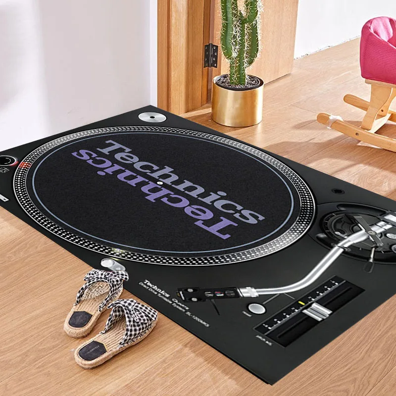 Carpet Technics Vinyl Turnable Foot Mat Rugs Home Carpets Non-slip Doormat Bathroom Bedroom Entrance