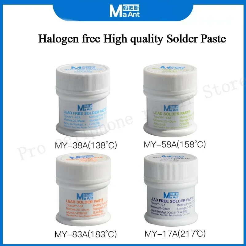 MaAnt MY-38A 158 183 Degree Lead Free Middle Layer Special Solder Paste for iPhone X XS XSMax repair welding tools solder flux