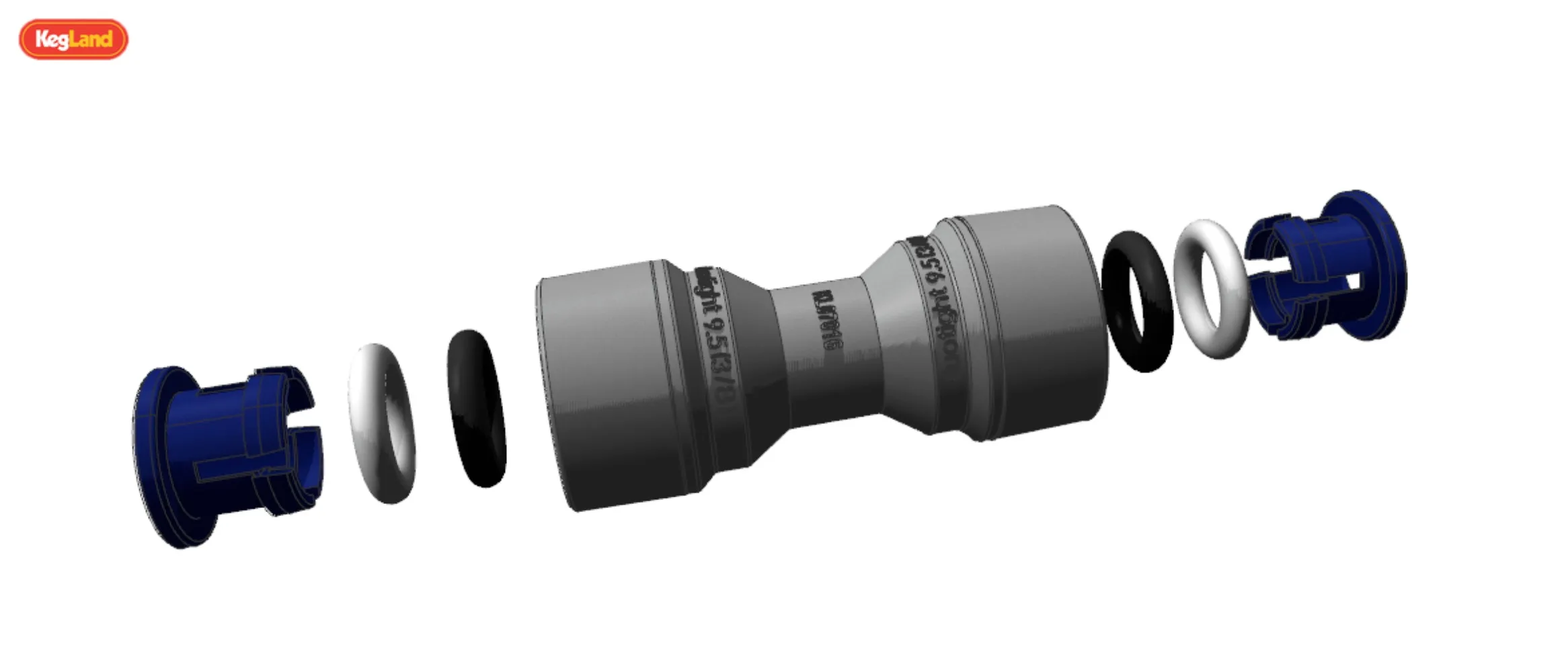 KegLand Duotight - Push in Joiner 6.35/8/9.5mm Plastic Connector Adaptor Beer Brewing
