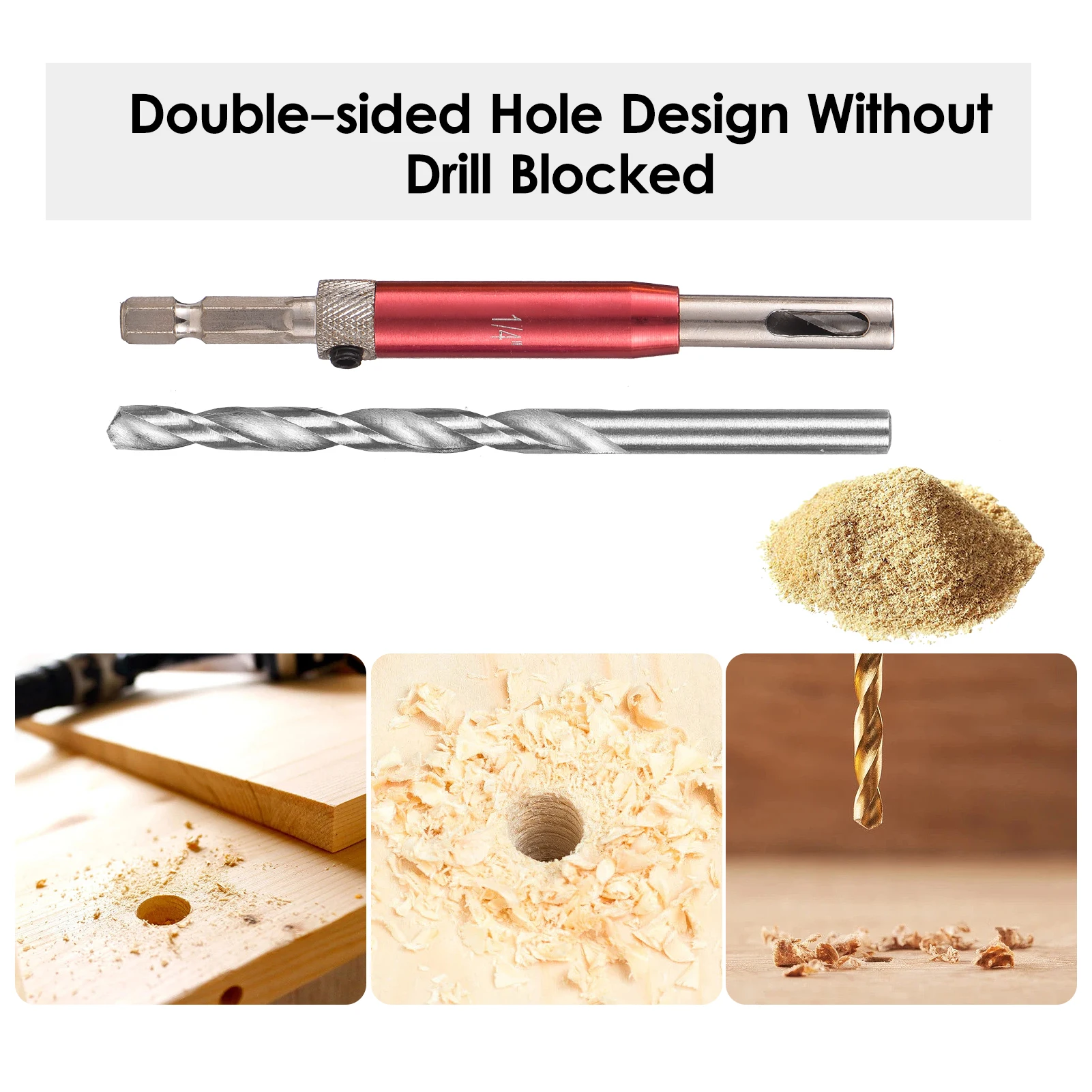 مجموعة مثقاب ساق عرافة ذاتية التمركز ، مجموعة مثقاب مركزي ، مفصلات مخصصة ، Vx Bit ، 5 64 بوصة إلى 1 4 بوصة #6