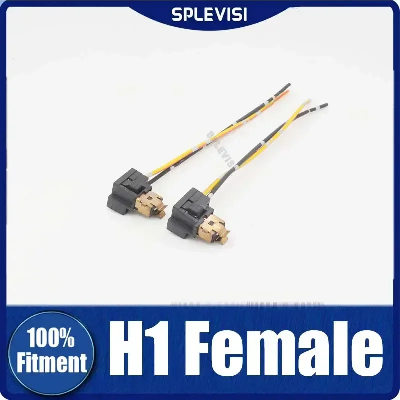 

2Pcs Wire Harness Female Socket H1 Headlight Headlmap Fog Light Bulb Connector Harness Base Connector