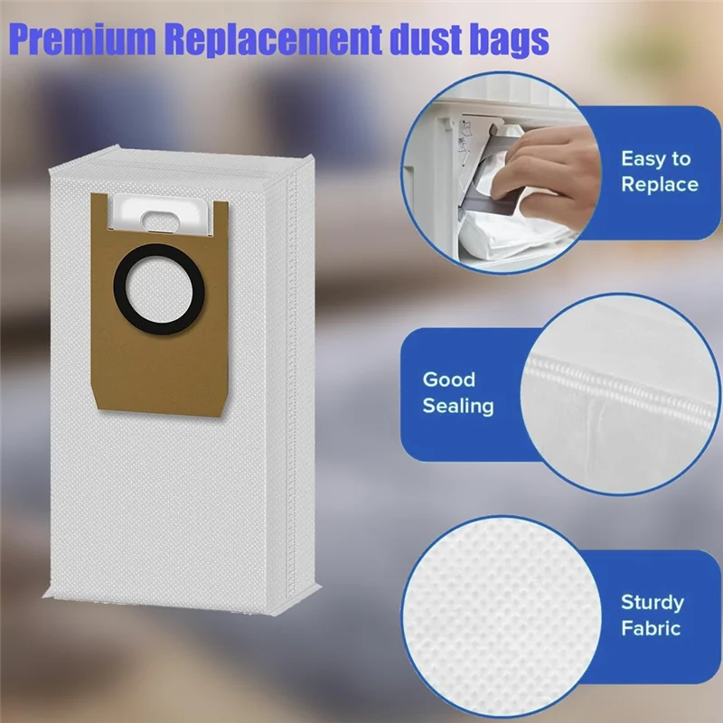 

S1 Pro Replacement Parts Accessories Vacuum Main Brush X1,Side Brush X6, Washable Filter X4 Dust Bag X4, Rolling Mop X3