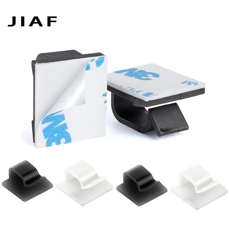 Picture 3: 10/50PCS Sujeta Cable Organizer Clips Self Adhesive Fixations Cord Clearance Wall Mounted Hook Wire Manager Cable Tie Holder