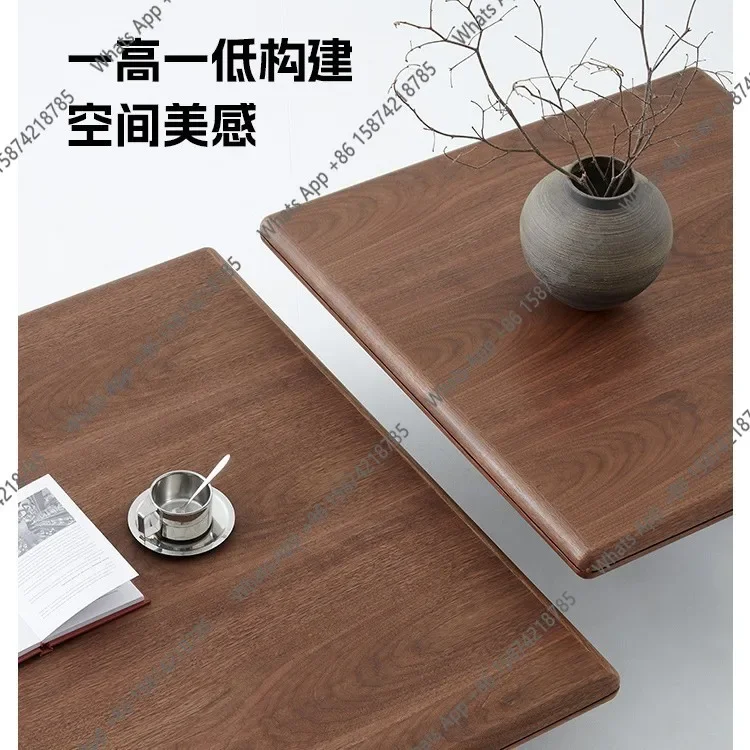 

X Minimalist Walnut Coffee Table Modern Simple Horizon Coffee Table Light Luxury Living Room Home High And Low Tea Table Size