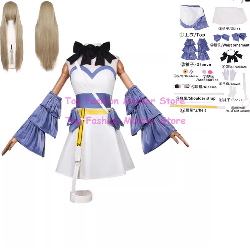 Juego de cosplay de Jormungandr Dragon Raja The Gate To Cassell ‌ Disfraz de Cosplay para Mujer, Uniforme de Combate, Falda y Traje, Atuendos de Halloween