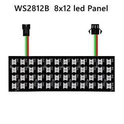 4X12 Pixels WS2812B LED Digital Flexible Individually Addressable Panel Light WS2812IC SMD 5050 RGB Module Matrix Screen DC5V