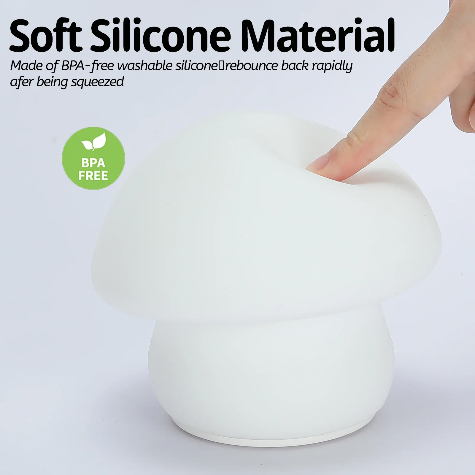 New Mushroom Night Light LED Silicone Touch Sensor Rechargeable Lamp Living Room Bedroom Decor Baby Bedside Decoration Lamps