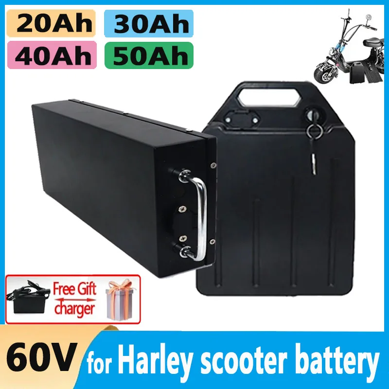 

Original for Harley battery Citycoco Electric Battery 60V 30Ah-50Ah for 250W~1500W Harley Motorcycle Waterproof Lithium Battery