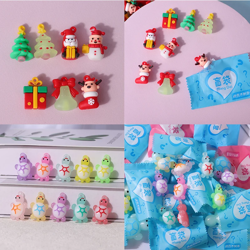 

10pcs Miniature Christmas Blind Bag Toy Mini Simulation Small Gift Item Children's Gift Blind Box Doll Ornament