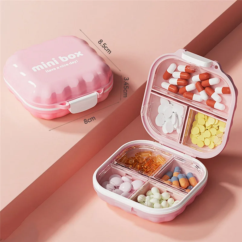 ABKY-Carry-On Mini Portable Medicine Box Weekly Seven Days Daily Pill Organizer Three Meals Home Use Pill Container