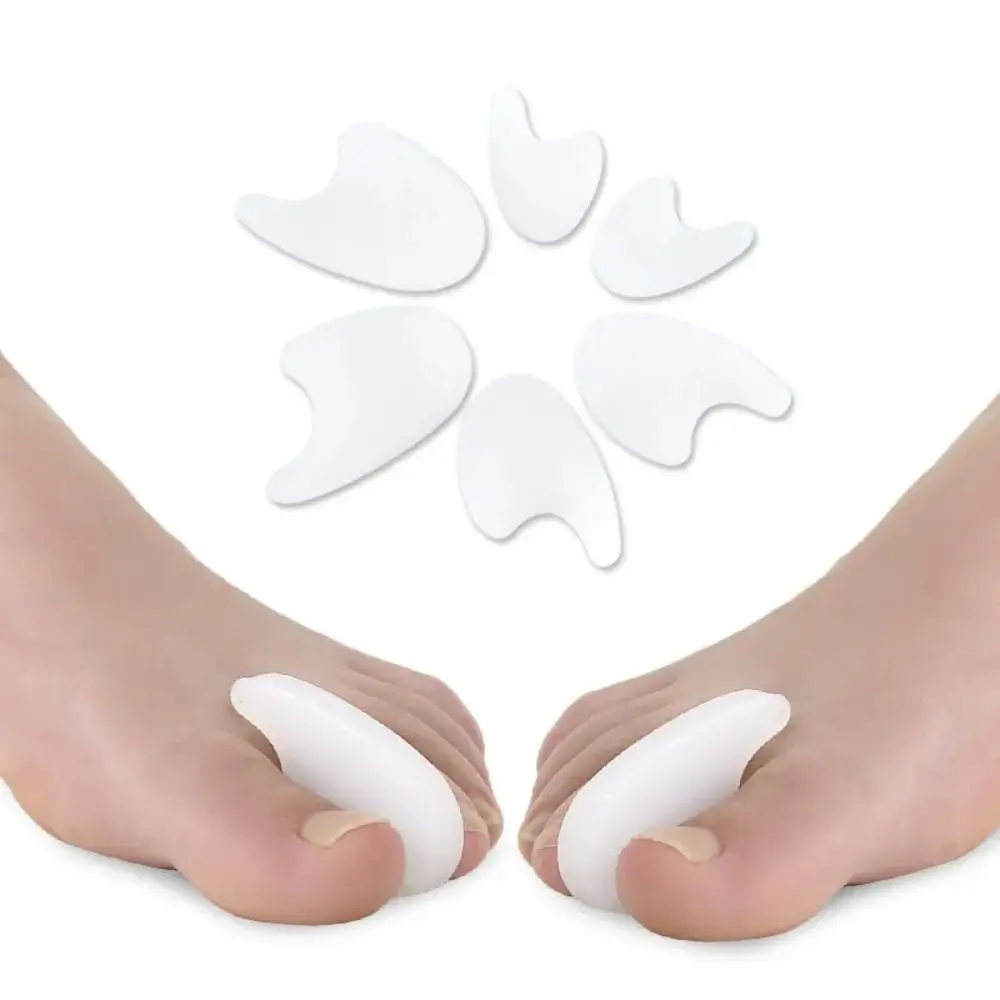 

2Pcs=1Pair Durable Silicone Finger Toe Separator Thumb Protector Bunion Bone Hallux Valgus Adjuster Foot Care Pedicure Corrector