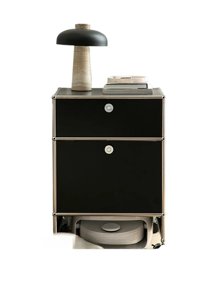 

Sweeper Robot Cabinet Stainless Steel Narwal Stone Covos Living Room Movable Storage Cabinet