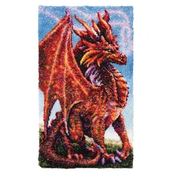 Latch hook Rug kits with printed Dragon canvas for Kids Craft kits for adults Creative Gift Carpet embroidery Rug making kits