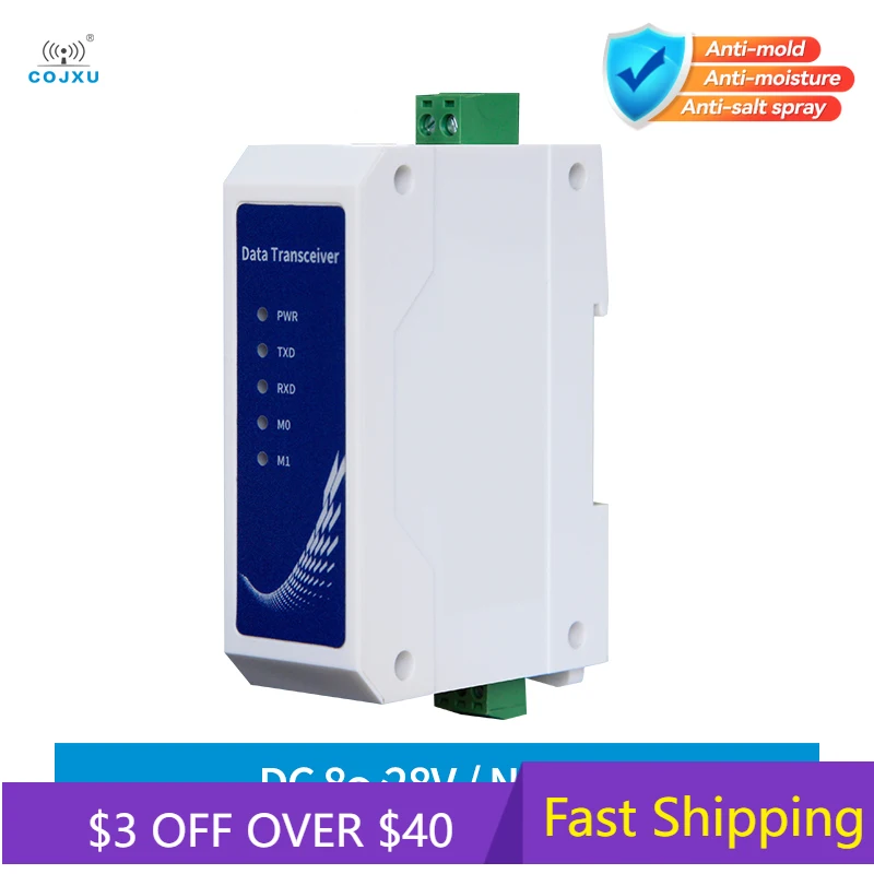 RS485 to RJ45 Ethernet Serial Sever Rail Style Industrial Standard DC/AC/POE COJXU NA111 Series Data Transmission Transceiver