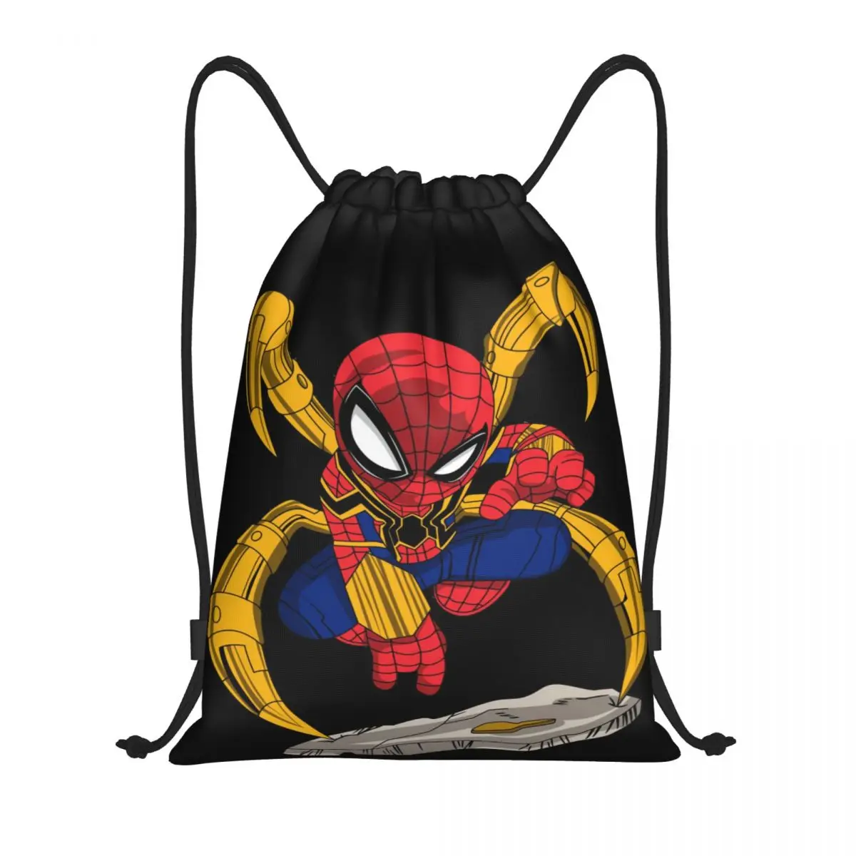 

Сумка на шнурке Marvel, рюкзак-мешок на шнурке с изображением Человека-паука, регулируемый рюкзак-мешок на шнурке, сумка для хранения вещей в стиле Мстителей