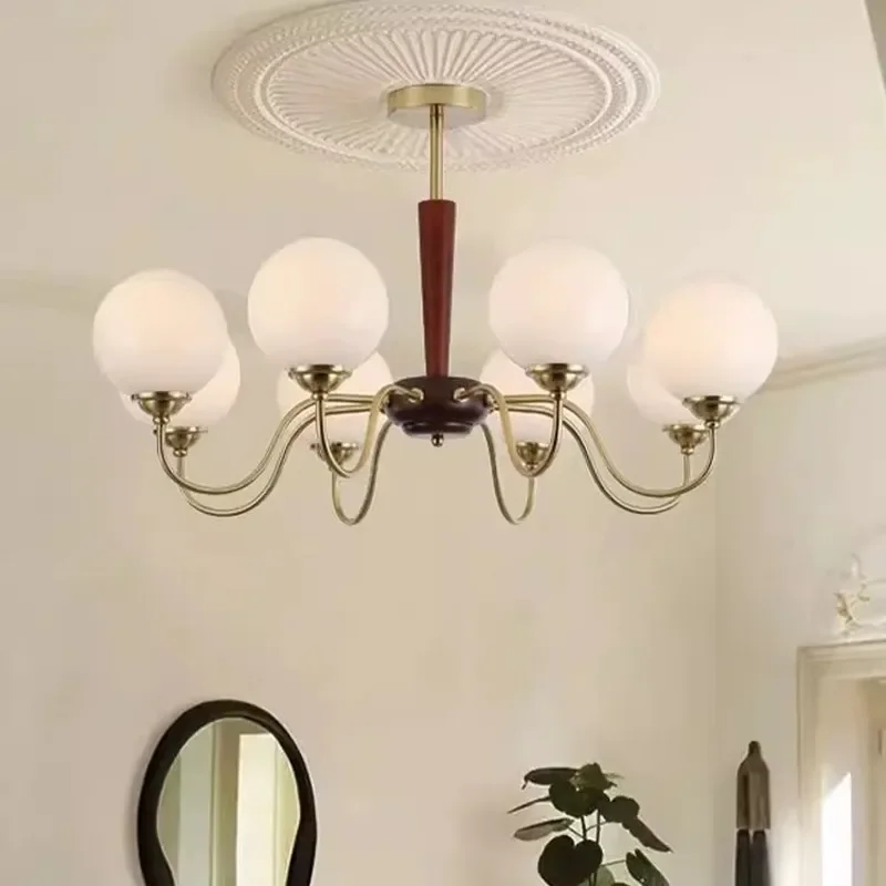 for Medieval Chandelier French Cream Style Magic Beans Bedroom Living Room Retro American Dining Room Lamp Bauhaus Light