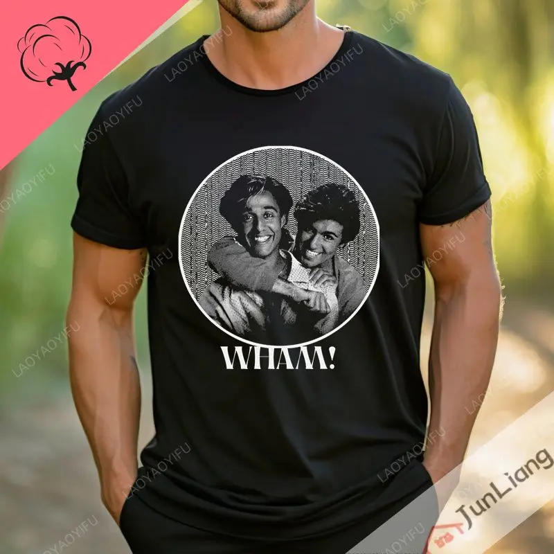 Wham! Band Man T-shirt Wham! Crew Neck Oversized Short-sleeved Shirt Humor The Idea of A High-quality Gift