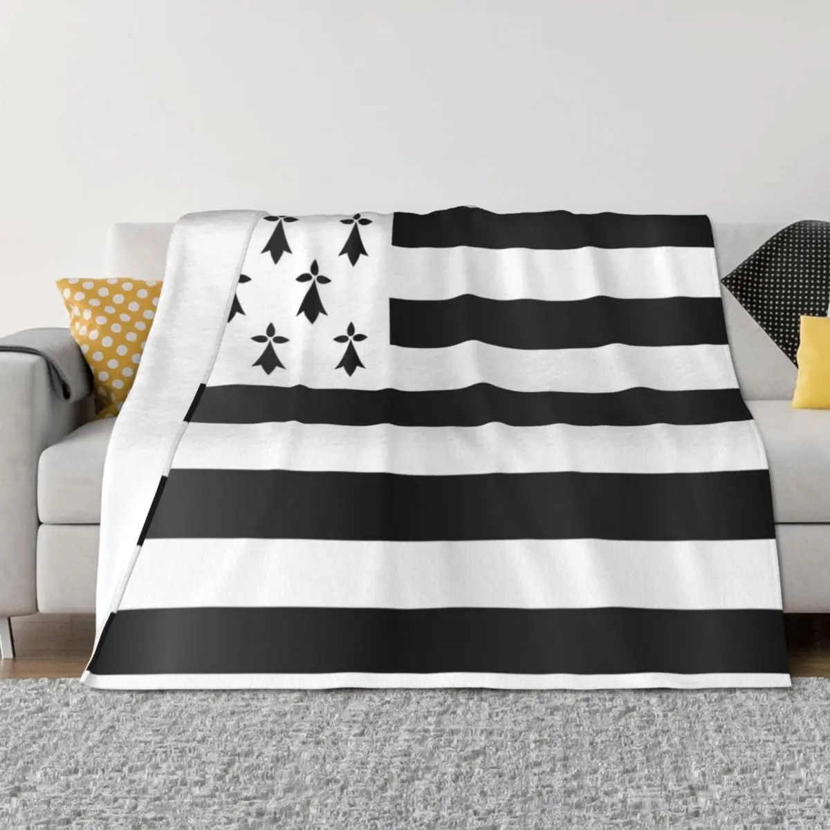 

Drapeau Breton Throw Blanket manga Winter beds Sofa Quilt Soft Plush Plaid Blankets