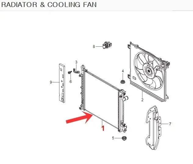 Cooling Radiator For Tivoli +d16f Mt, G16f Auto #2131035200