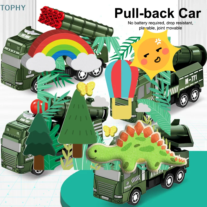 1 pièces enfants jouet voiture inertie camion d'assainissement modèles retirer militaire ingénierie véhicule pompier garçons jouets enfants cadeau