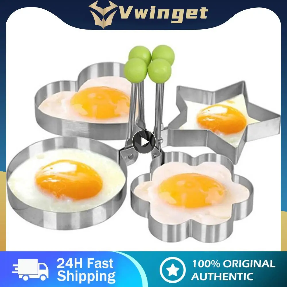 Stainless Steel Fried Egg Mold Pancake Shaper Frying Pan Omelette Mould Cake Bread Baking Moulds Ring Kitchen Frying Egg Tool