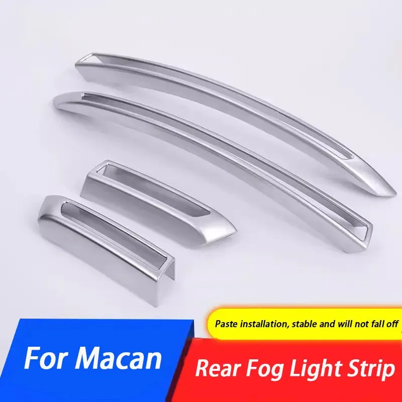 

Rear Fog Lamp Frame Fog Light Bumper Decoration Cover Trim Strips For Porsche Macan 2014 2015 2016 2017 ABS Car Accessories