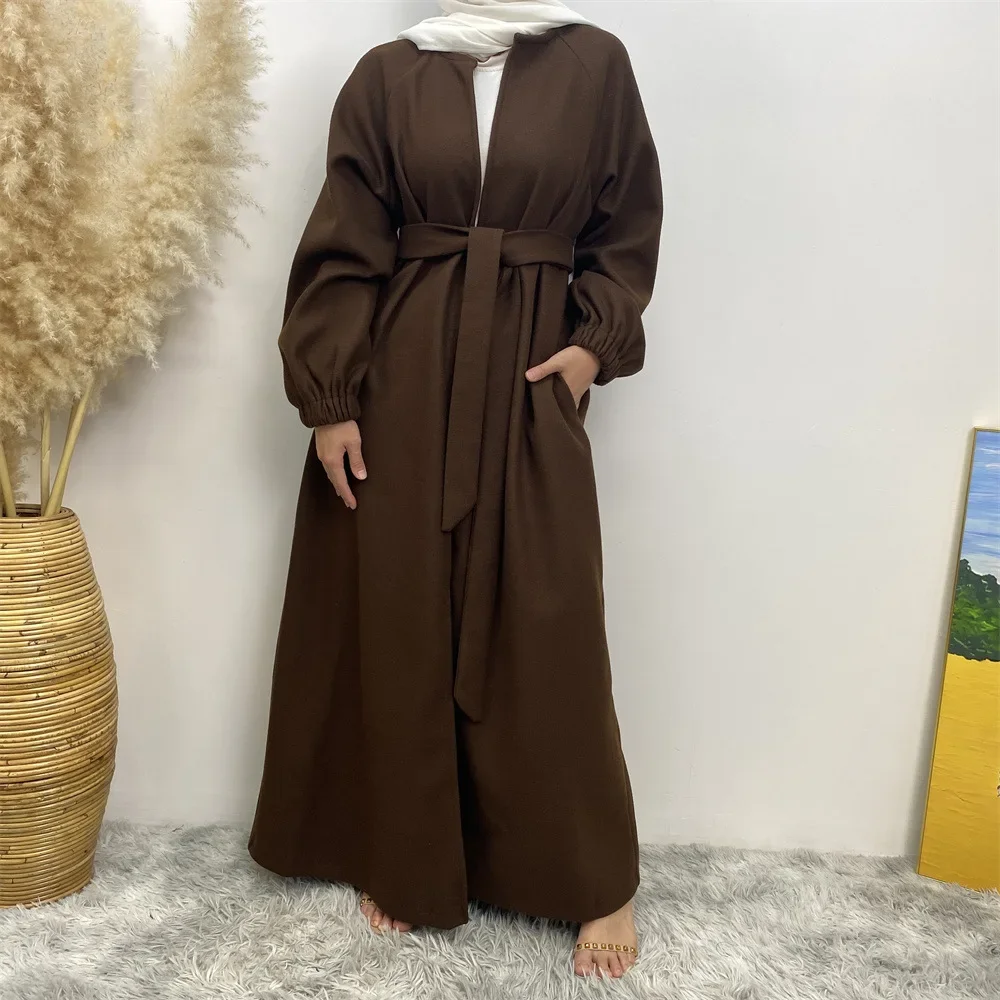 Cardigan muçulmano dubai abayas feminino vestidos longos com faixas islam roupas abaya vestido africano para mulher musulman djellaba