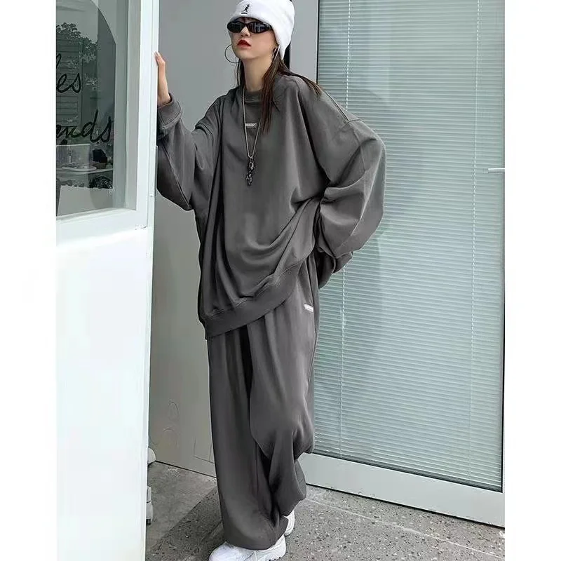 2023 New Winter Tracksuit Women Casual Hoodies Pants Two Piece Set Solid Warm Sweatpants Suits Oversized Pullovers Sportswear