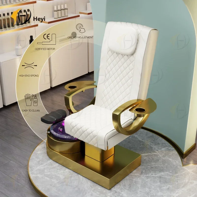 Pedicure Chair Silla De Pedicura Lujo 2023 Modern Luxury Seat Covers Manicure Massage Foot Spa Pedicure Chair For Nail Tech Salo