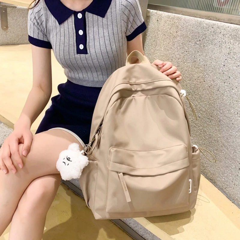 Mochila escolar nailon para adolescentes, bolso escolar japonés coreana, moderno y encantador