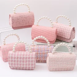 Sac à main tissé pour enfants, sac à bandoulière pour fille, sac à chaîne princesse, mini sacs à main et sacs à main pour enfants