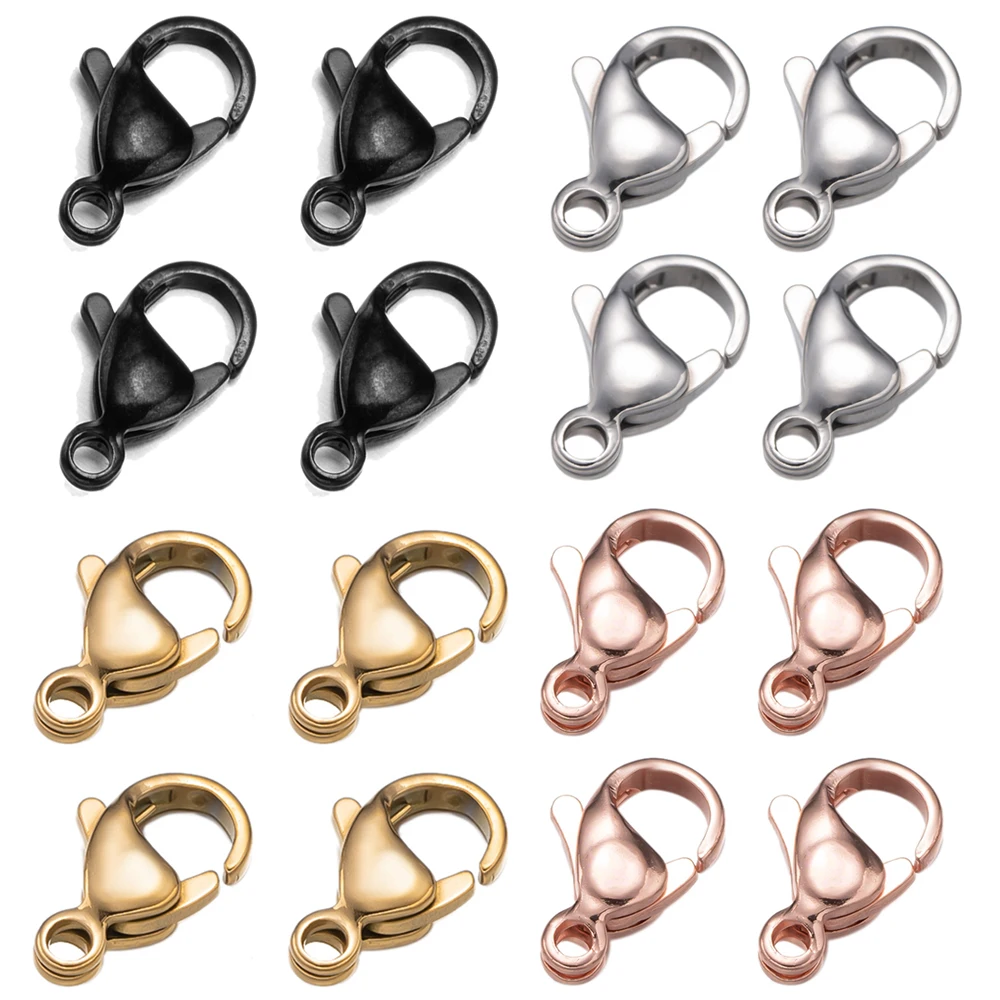 

20pcs Stainless Steel Lobster Clasps Hooks Chain Claw Connectors for DIY Bracelet Necklace Jewelry Making Accessories Findings