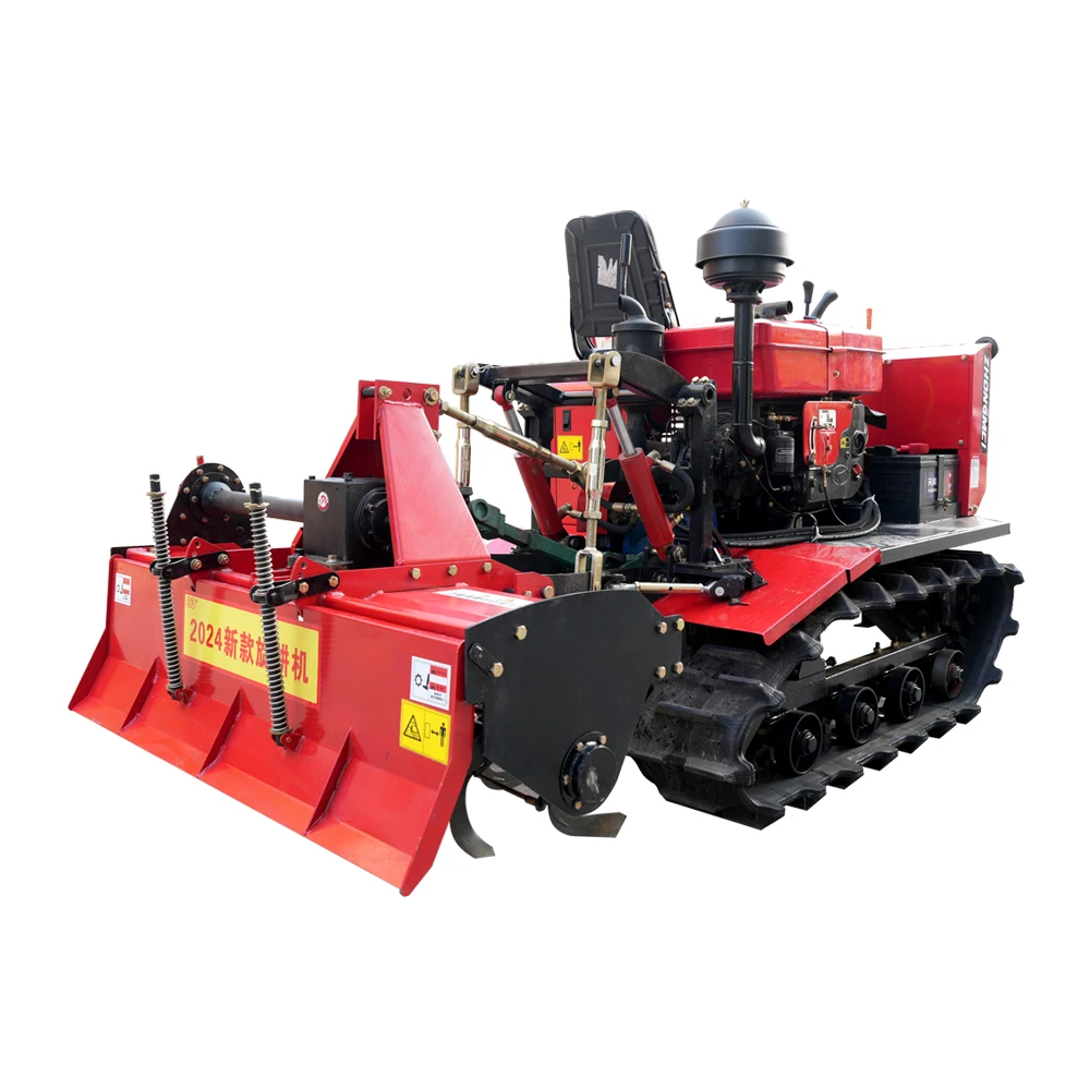 Agricultural Small Dual-Purpose Rotary Tiller  Crawler Micro-Tiller for Farm Cultivator