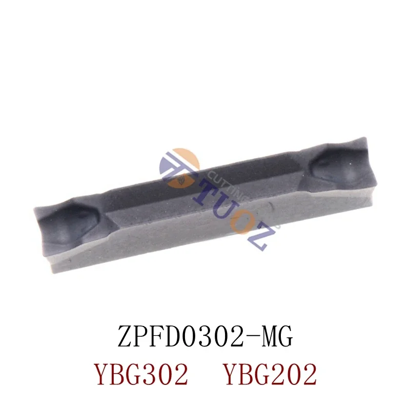 

100% Original ZPFD0302-MG YBG302 YBG202 ZPFD 0302 -MG 3mm 10pcs/box Carbide Inserts CNC Lathe Turning Cutter Grooving Tool